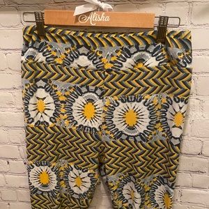 LuLaRoe Leggings, T&C, yellow/blue